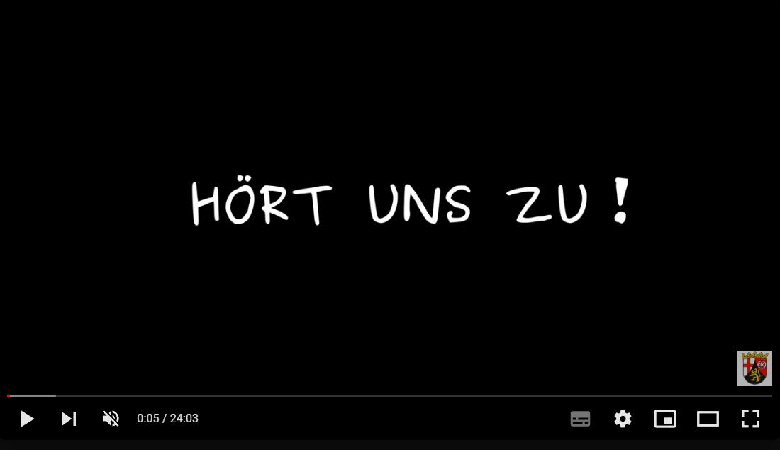 Startbild Video "Hört uns zu!"